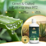 California grown organic aloe vera liquid supplement thirty two ounce bottle