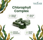 Teaveli organic superfood blend capsule texture close up