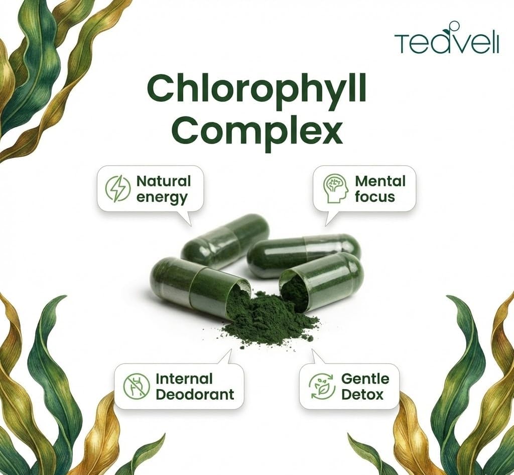 Teaveli organic superfood blend capsule texture close up