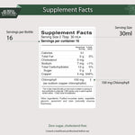 Buried Treasure copper chlorophyllin liquid supplement nutritional facts and ingredient label