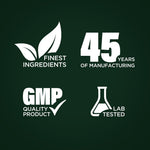 Close up of liquid chlorophyll mint flavor label details