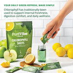 All About Juicing Chlorophyll powder drink stick packs for daily gut health supplement
