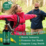 BOIUOITI premium respiratory supplement bottle with premium amber glass design
