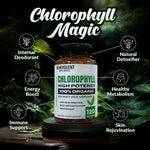 Benevolent Nourishment 20x potency chlorophyll 120 veggie capsules label details and supplement facts