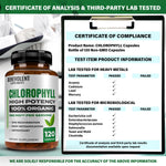 High bioavailability chlorophyll veggie capsules for internal freshening and digestive support
