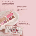 Close up of cherub and strawberry vine engravings on Flower Knows palette