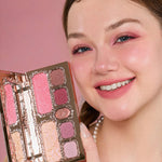 Flower Knows makeup palette with built-in mirror exposed