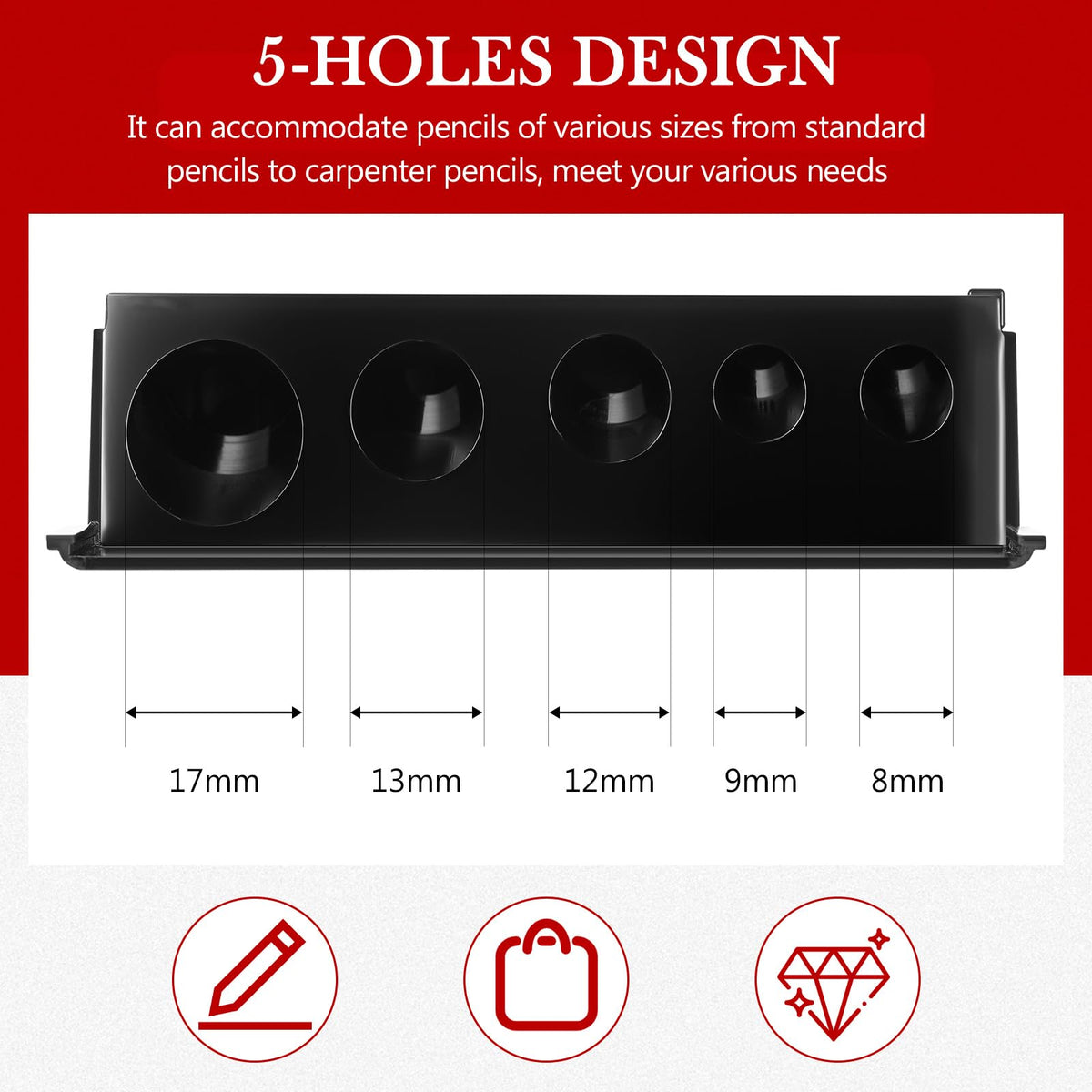 Honoson 2 piece set of black manual cosmetic sharpeners