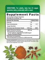 Natures Truth Cinnamon supplement nutritional label