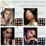 Color Nymph makeup gift set showing included lip glosses, lip oils, and eye brushes.