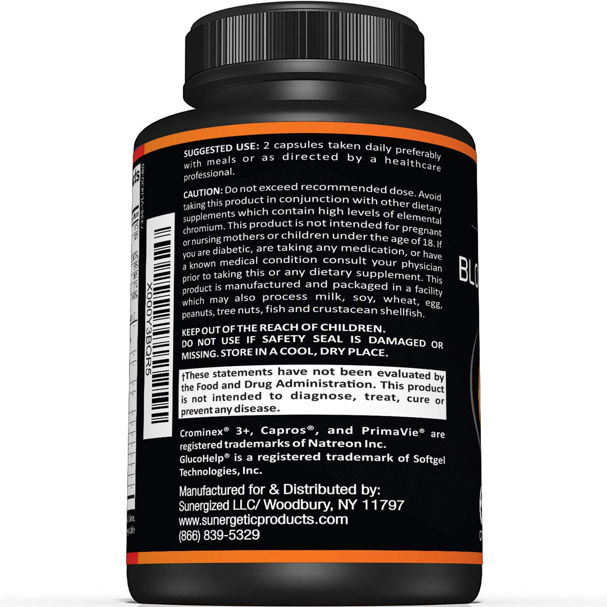 Sunergetic metabolic support capsules supplement facts