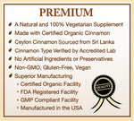 Natural Choice Botanicals True Cinnamon capsules bottle side view