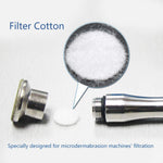 Ejoyous microdermabrasion replacement filters demonstrating texture and thickness of the cotton pads.
