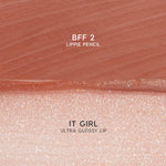 ColourPop Lippie Pencil in BFF 2 and Ultra Glossy Lip in It Girl open product shot