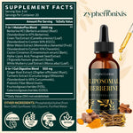 Zypherionixis 3000mg Berberine complex bottle label details