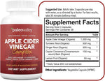 Paleovalley Apple Cider Vinegar supplement bottle label details