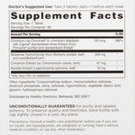 Side view of Doctors' Preferred GlucoGold supplement bottle