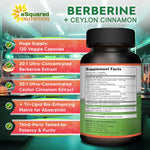 High potency Berberine HCl and Ceylon Cinnamon capsules