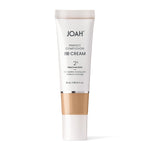 JOAH Beauty BB cream bottle angled view detailing the hyaluronic acid and niacinamide skincare benefits.