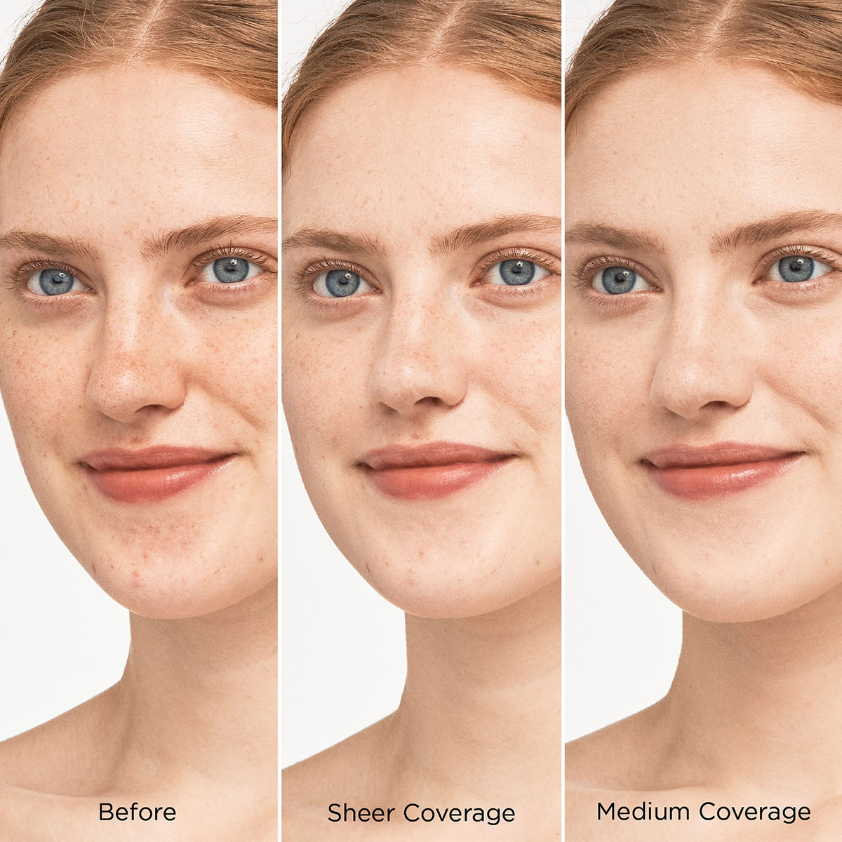 Hydrating semi-matte BB cream texture swatch for fair cool skin