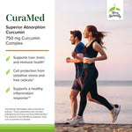 Back label of Terry Naturally CuraMed 750mg showing ingredients
