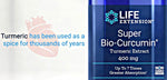 Back of bottle showing BCM-95 turmeric extract ingredient facts