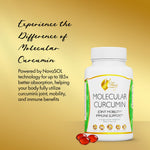 Side view of Coco March turmeric extract softgels bottle