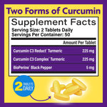 InnovixLabs time release turmeric tablets label details