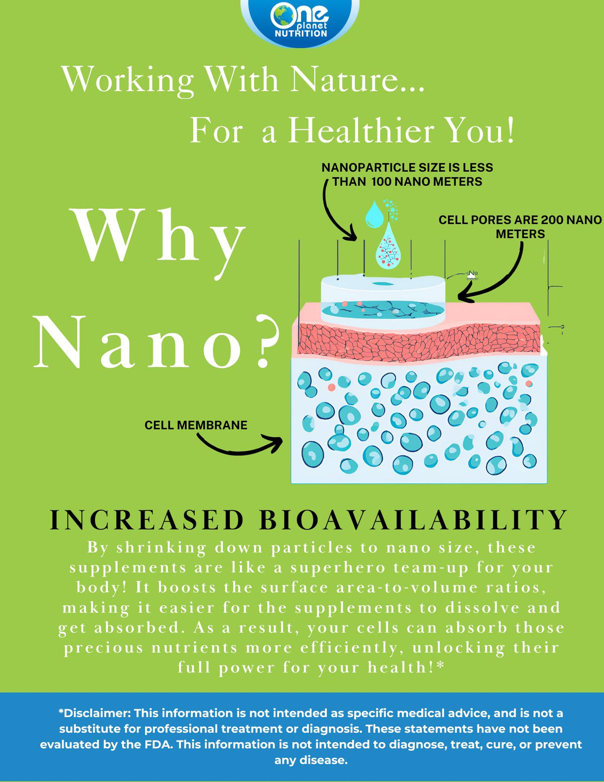 One Planet Nutrition Nano Curcumin 60 veggie capsules packaging