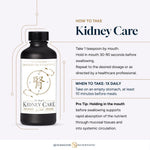 The complete retail packaging of Quicksilver Scientific Kidney Care detoxification liquid displaying the official batch codes and seals.