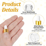 Sibba empty sample bottles for essential oils arranged on surface