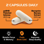Side view of Real Ketones dietary supplement bottle illustrating the vegetarian and sugar free labels.