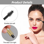 Close up of 3ml clear mascara tube with rubber stopper insert