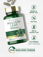 Close up of Carlyle Mullein Leaf Extract packaging