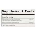 USA imported Nature's Answer vegan eye health capsules bottle showing gluten free certified logos.