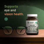 Natural Nutra 2:1 ratio bilberry blueberry blend daily eye care capsules side bottle description.