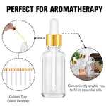 PrettyCare 24 pack glass bottles with glass pipettes.
