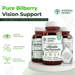 Natural Nutra non-GMO gluten-free eye health formula showing vegetarian capsule seal.