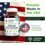 Natural Nutra Ultimate Eye Health two pack imported supplement bottles for digital strain protection.