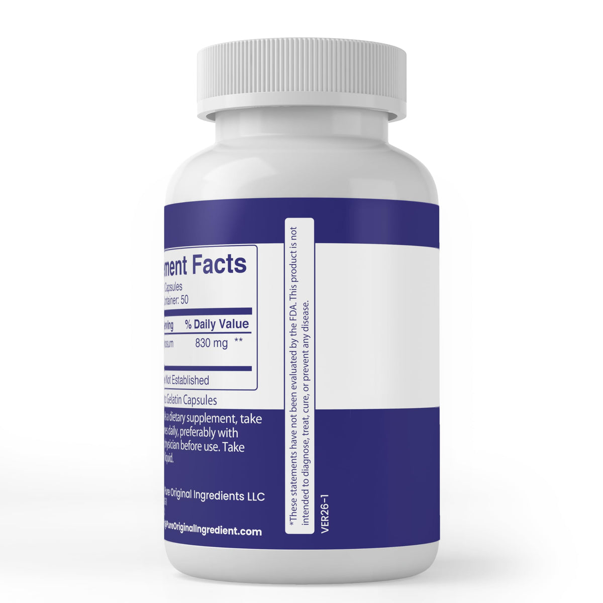 Pure Original Ingredients Bilberry Extract bottles showcasing zero fillers label