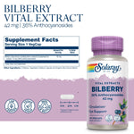 Authentic Solaray imported vision supplement vegan capsules in eco friendly packaging.