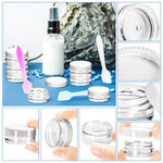 MotBach cosmetic containers with mini spatulas for travel