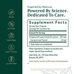Side view of Gaia Herbs Pro Oil Of Oregano bottle detailing supplement facts and carvacrol content