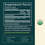 Gaia Herbs black elderberry 60 vegan capsules bottle side profile