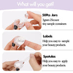 Mini disposable spatulas included with Golacky sample jars