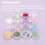 Clear plastic sample jars with labels for skincare