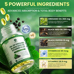 Lukaree ultra concentrated carvacrol and black seed oil dietary supplement side view