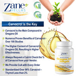 Zane Hellas wild Greek oregano oil softgels side view instructions