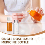 Compact Baderke four piece liquid travel containers arranged neatly next to their protective travel storage box