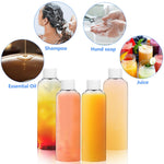 Compact two fluid ounce plastic wellness containers packed inside a travel bag